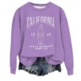 thumbnail image 1 of WEAIXIMIUNG Sweatshirts Personnalisés pour Femmes avec Photo Sweat à Capuche Décontracté Col Rond Imprimé Lettre Anglaise, 1 of 3