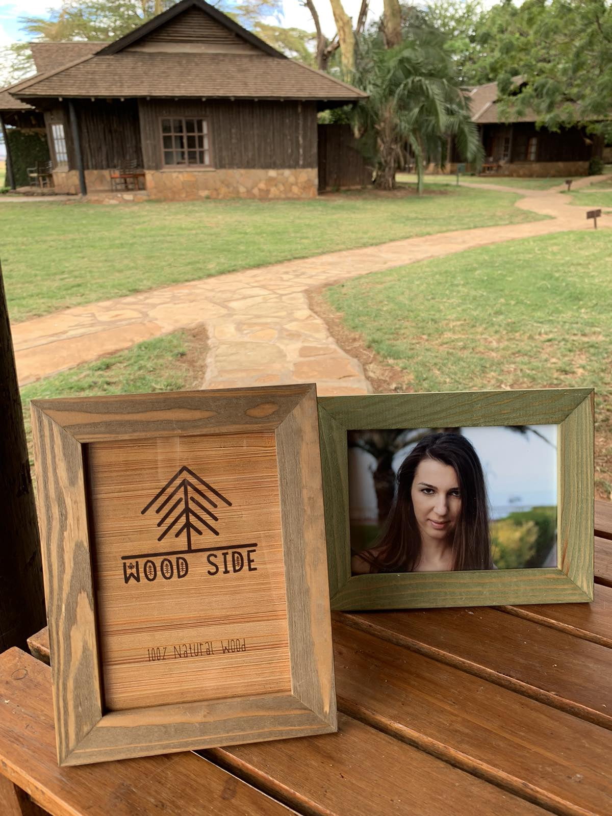 Rustic Wooden Picture Frame 8x10 - Walnut - Set of 2 - Natural Eco Solid Wood and High Definition Real Glass for Wall Mounting and Tabletop Photo Frames