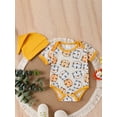 thumbnail image 3 of Suealasg 2Pcs Baby Boy Clothes Short Sleeve Tiger Print Romper + Shorts +Hat Set 3 6 9 12 18 Months Infant Boys Summer Outfits, 3 of 9