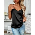 thumbnail image 6 of Zeagoo Women's Silk Satin Tank Tops Adjustable Spaghetti Strap Camisole V Neck Causal Basic Blouse, 6 of 6