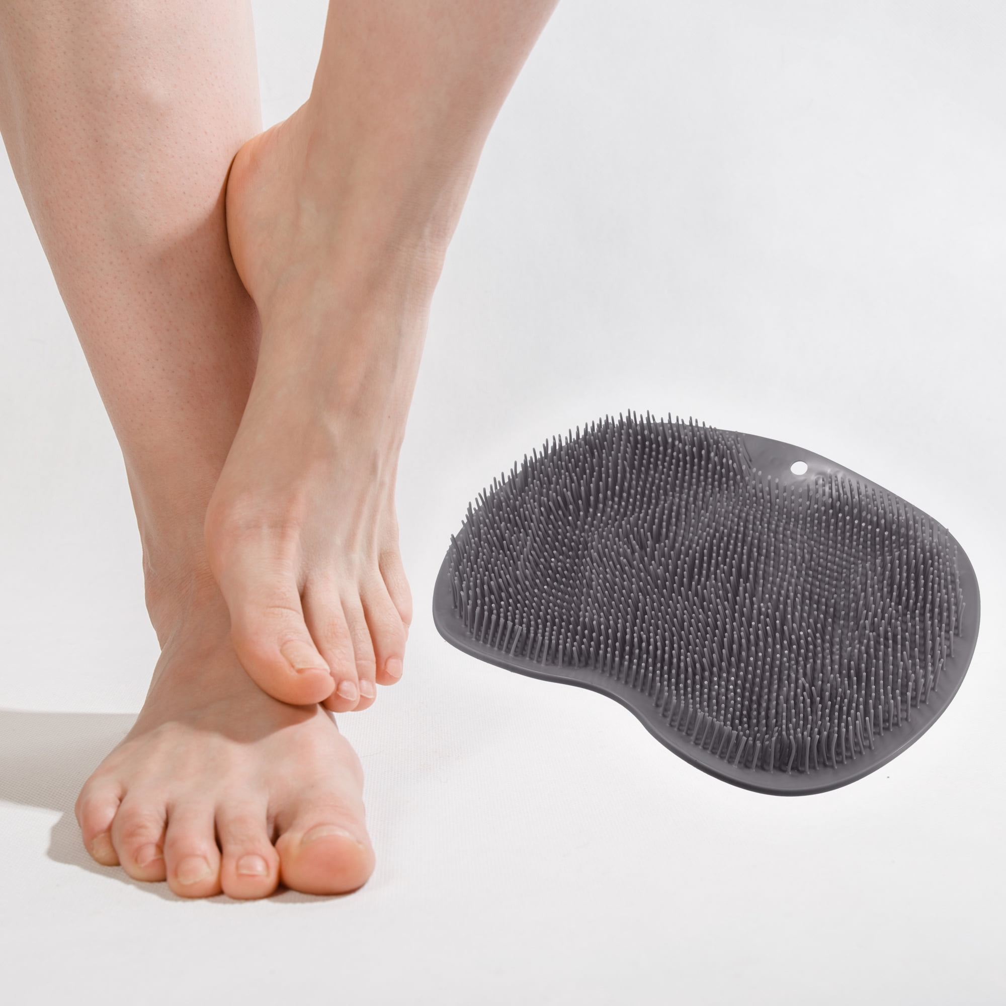 Unique Bargains Foot Clean Massager Scrubber with Suction Cups 11.81"x9.84" Gray