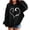 Black8, variant on Girls Cartoon Graphic Print Lightweight Hooded Sweatshirt, Drop Shoulder Long Sleeve Casual Pullover Hoodie for Kids School Outdoor Spring Autumn Wear(White1,8-9 Years)