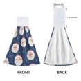 thumbnail image 4 of Different Design 2pcs Loop Hanging Bathroom Kitchen Hand Towel Santa Claus Faces Santa Candy Canes, 4 of 7