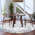 thumbnail image 3 of Turtle Coastal Round Area Rug 5Ft Washable Circle Rugs for Living Room Bedroom, Nautical Summer Beach Coral Jellyfish Shell Non-Slip Carpet Floor Mats Indoor Outdoor Carpet Runner Home Decor, 3 of 8