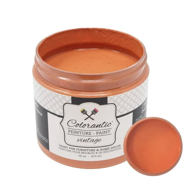 Colorantic | PUMPKIN SPICE Chalk Paint Based for Furniture DIY - TERRACOTA BURNT ORANGE - 16 oz