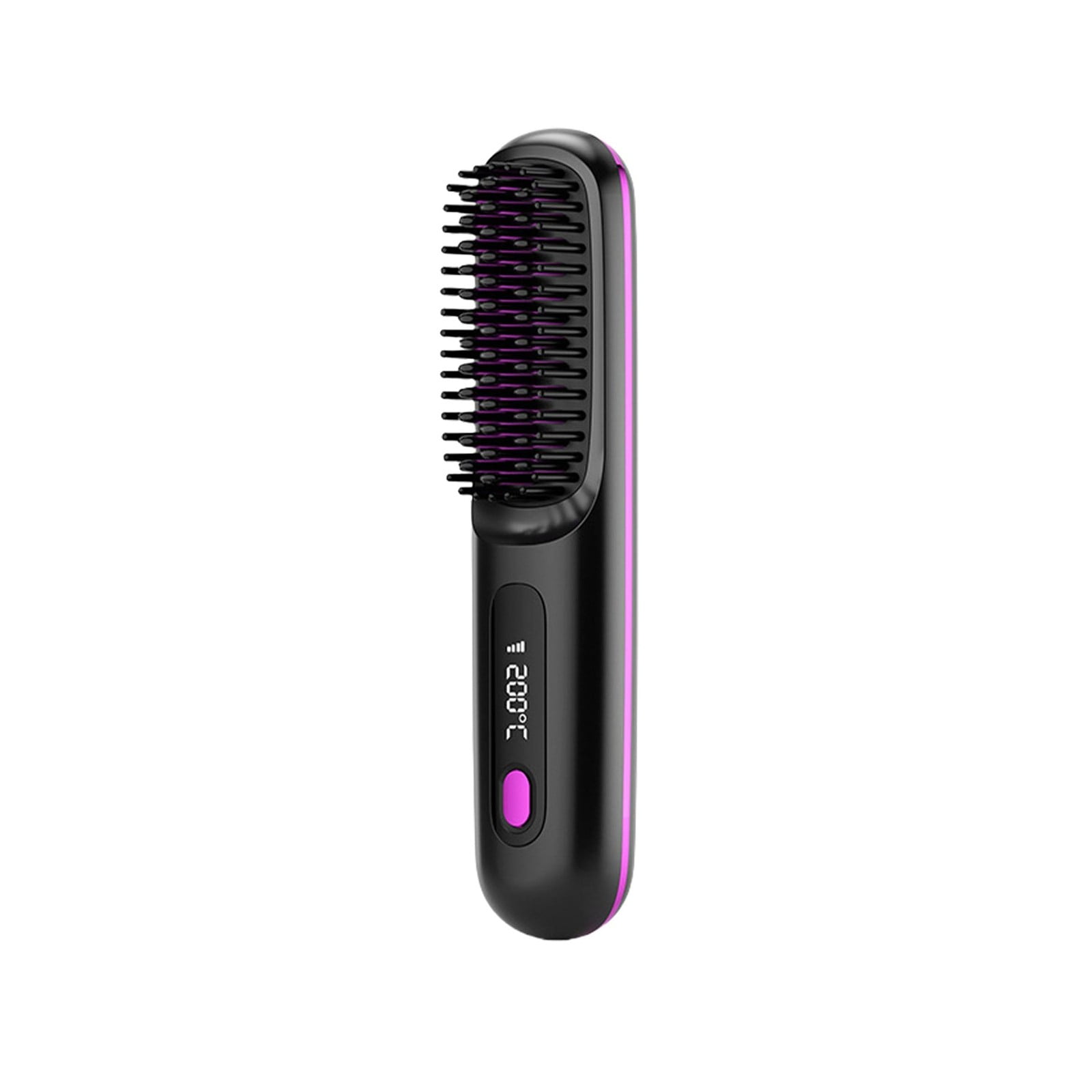 Jungle Wave Flat Natural Professional Hair Brush Cordless Ionic Hot Straightening Comb Portable for Travel Pink Walmart