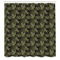 thumbnail image 2 of Ambesonne Khaki Shower Curtain, Camouflage Motif Camo Stains, 69"Wx70"L, Army Green Slate Brown, 2 of 4