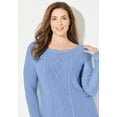thumbnail image 4 of Catherines Women's Plus Size Petite Cashmiracle; Cable Sweater, 4 of 5