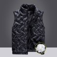 thumbnail image 2 of Men's Down Vest Maple Leaf Print Winter Warm Outdoor Activity Lightweight Insulated Jacket, 2 of 9