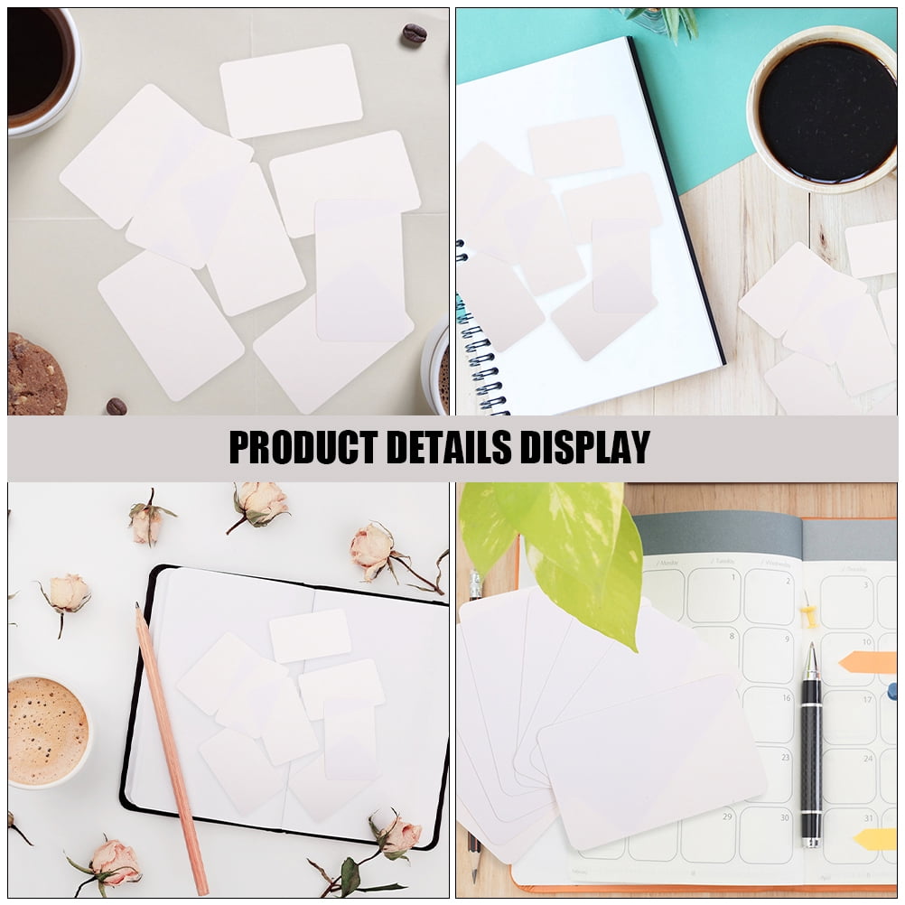 ELAYARD 300Pcs Small Note Card White Paper Memo Cards for Crafters Minimalist