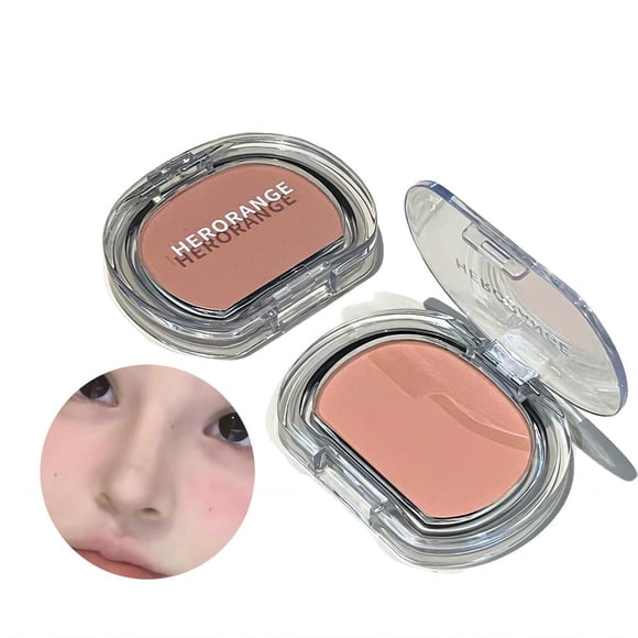Milk Strawberry Pink Blusher Powder Palette Makeup Rouge Blush Grayish Nude Matte