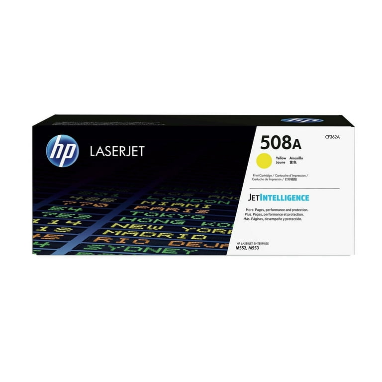 HP 508A (CF360A, CF361A, CF362A, CF363A) Black/Cyan/Magenta/Yellow Original LaserJet Toner Cartridges, 4-Color Set HP 508A (CF360A, CF361A, CF362A, CF363A) Black/Cyan/Magenta/Yellow Original LaserJet Toner Cartridges, 4-Color Set