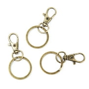 (4 pack) Cousin DIY Antique Brass Large Metal Lobster Clasps with Key Ring, 3 Pc.