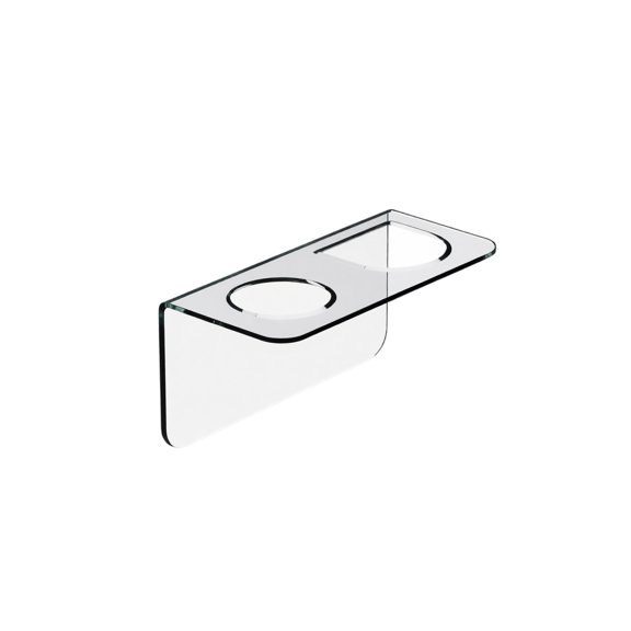 Wall Mounted Razor Holder Bathroom Storage Rack, Sink Wall Organizer with Two Holes, Comb Grooming Stand for Daily Washstand Organization