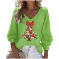 thumbnail image 2 of Ounisa Merry Christmas Sweatshirt for Women Christmas Hats Christmas Trees Crew Neck Long Sleeve Funny Hoodies Fall Winter Pullover, 2 of 3