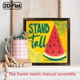 thumbnail image 6 of Retro Watermelon Slice Wall Art with Stand Tall Lettering - Vibrant Summer Colors 8x8 Inch Frame, Bold Red Yellow Fruit Decor for Kitchen, Beach, Pool, Party - Easy Mounting Hardware Included, 6 of 9