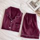 thumbnail image 4 of Conjunto de pijama de seda para mujer: top de satén con botones y pantalones cortos, ropa de estar por casa suave, ideal para las noches de verano y para relajarse de forma informal., 4 of 7