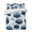 Blue, variant on Turquoise Marble Summer Quilt Set Twin Size, Soft Microfiber Quilted Bedding Set with 2 Pillow Shams, Gold White Geometric Hexagon Modern Lightweight All Season Bedspread Coverlet for Bedroom 68"x86"