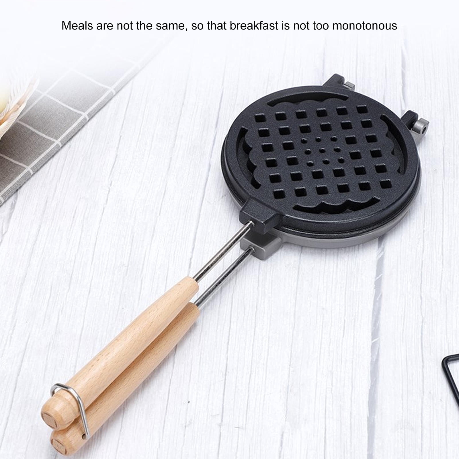 Rupoun Dual‑Sided Non‑Stick Mini Waffle & Sandwich Maker – Removable Handle, Multi‑Functional Griddle, Easy Clean, Even Heat Distribution