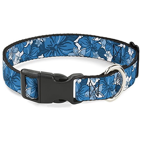 buckle-down bac-w30875-nl breakaway cat collar, 1 2" wide - fits 9-15" neck - large, hibiscus