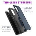 thumbnail image 2 of eBizWare Phone Case For Samsung Galaxy A14 5G 6.6" , 2 in 1 Drop Resistant Heavy-Duty Tough Rugged Slim Shockproof Protective Case Cover -Dark Blue, 2 of 6