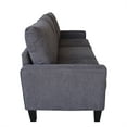 thumbnail image 5 of Living Room Sofa with Storage, 75 Inch Futon Sofa with Upholstery Seat and Backrest, Modern 3-Seater Sofa Couch with Armrest and Wood Legs for Home Office, Easy Assembly, Dark Gray, 5 of 7