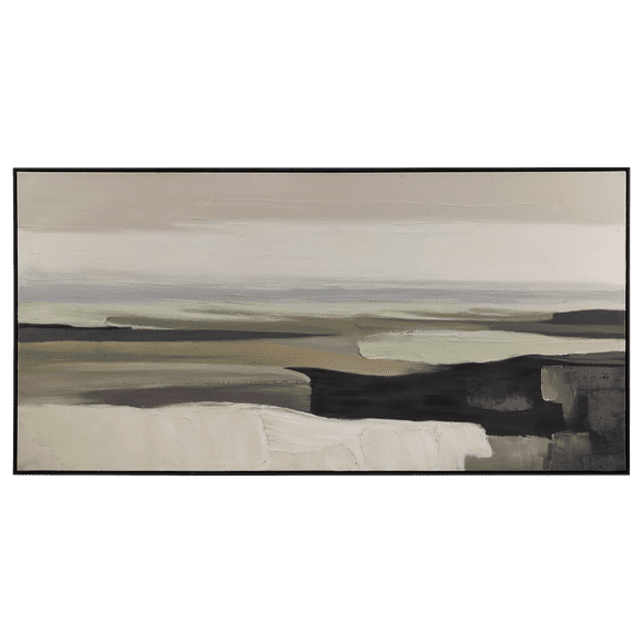 Bouclair Green Abstract Landscape Framed Art 60 X 30 in (152.4 X 76.2 cm)