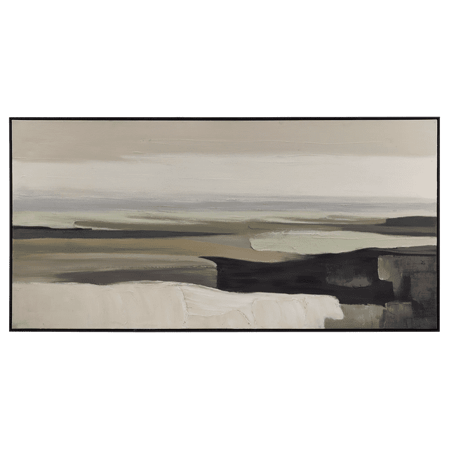 Bouclair Green Abstract Landscape Framed Art 60 X 30 in (152.4 X 76.2 cm)