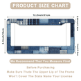 thumbnail image 3 of 1 Pcs Denim Patchwork License Plate Frame, License Plate Cover for Car Decorative Parts, Aluminum License Plate Bracket Holder Rust-Proof Weather-Proof for US Standard Car, 3 of 9