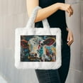 thumbnail image 6 of Yiaed Colorful Graffiti Cow Print Fluffy Shoulder Bag Plush Bags Women Ladies Tote Bag Fluffy White Furry Purse Handbag for Autumn and Winter, 6 of 7