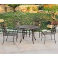 thumbnail image 1 of International Caravan Mandalay 5 Piece Iron Patio Dining Set in Bronze, 1 of 1