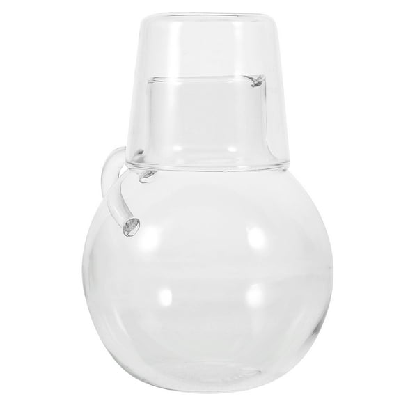 MERRYHAPY 1Set Transparent Glass Water Carafe with Cup Bedside Decanter for Home Use