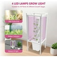 thumbnail image 3 of 30-Plant Hydroponics Tower Vertical Growing System Kit, Indoor Garden Planter Herb Garden with LED Grow Light, Hose and Water Pump, Vertical Planter Germination Kit for Fruits Vegetables (White), 3 of 8