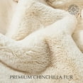 thumbnail image 3 of EVERGRACE Luxury Soft Faux Chinchilla Fur Throw Blanket for Couch, Warm Thick Heavy Winter Throw Blanket 1220GSM for Bed, Fluffy Cozy Mink Blanket with Reversible Velvet, Arctic White, 50''x60'', 3 of 8