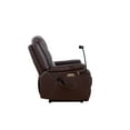 thumbnail image 6 of MAYEERTY Zero Gravity Recliner Chair with Air Massage, Heating, Phone Holder and Lift Assist, Faux Leather Brown, 6 of 7
