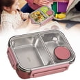 thumbnail image 2 of Stainless Steel Lunch Box,Stainless Steel Portable Leakproof Lunch Food Containers with 2/3 Compartment for Adults, BPA Free,Easy to Clean, Leak-Proof Design,for Family,Work,Picnics,Travel(Red1), 2 of 9
