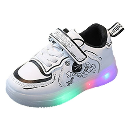 

Children Shoes LED Lighting Casual Shoes Boys Girls Students White Pink Cute Soft Sole Sport Sneakers Sprinkles Women Shoes