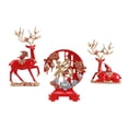 thumbnail image 2 of Estatuas de ciervos Figuras de renos Conjunto de esculturas de alces Adornos Esculturas de ciervos para rojo, 2 of 9