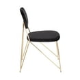 thumbnail image 3 of Gwen Contemporary-Glam Chair in Gold Metal with Black Velvet by LumiSource - Set of 2, 3 of 8