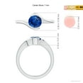 thumbnail image 5 of Angara Natural 1.2 Ct. Blue Sapphire Solitaire Ring in Sterling Silver for Women (Ring Size: 11), 5 of 10