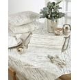 thumbnail image 7 of Fennco Styles Distressed Metallic Foil Design Cotton Table Linen, 7 of 7