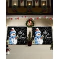 thumbnail image 3 of Christmas Garage Door Banner Cover 6 x 13 ft, Merry Christmas Snowman with Robin Black Christmas Garage Door Decorations Holiday Christmas Backdrop Decor for Winter New Year Xmas Party, 3 of 6