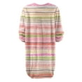 thumbnail image 5 of Women's Round Neck Casual Long Sleeve Plush Plaid Print Dress for Winter Lounging and Casual Outfits,Pink,S, 5 of 7