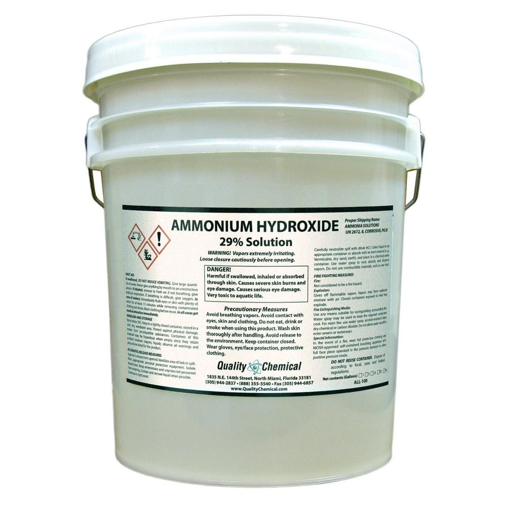 Ammonium Hydroxide (Aqua Ammonia 26 deg.) 5 gallon pail