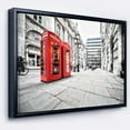 thumbnail image 3 of Design Art Phone Booths on Street Framed Canvas Art Print, 3 of 5