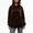 Coffee, variant on Hoodies for Women Long leeve Velvet Tops, Fall Casul Womens Hoodies with Pockets, Sizes S-2XL