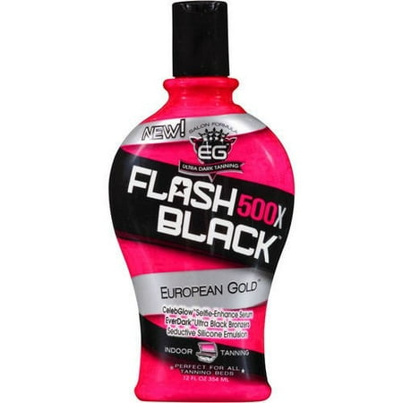 European Gold Flash 500X Black Tanning Lotion, 12 fl (Best Lotion For Tanning Bed Burn)