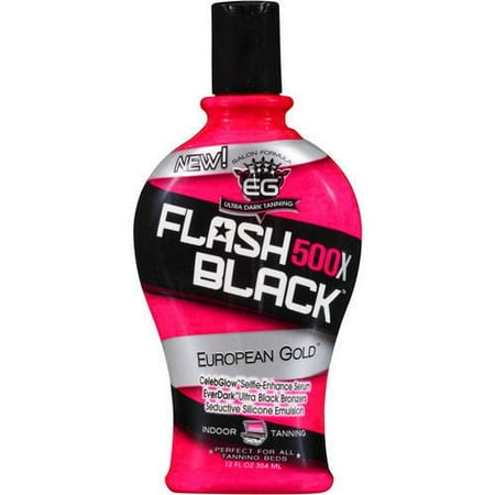 European Gold Flash 500X Black Tanning Lotion, 12 fl (Best Tingle Tanning Lotion 2019)