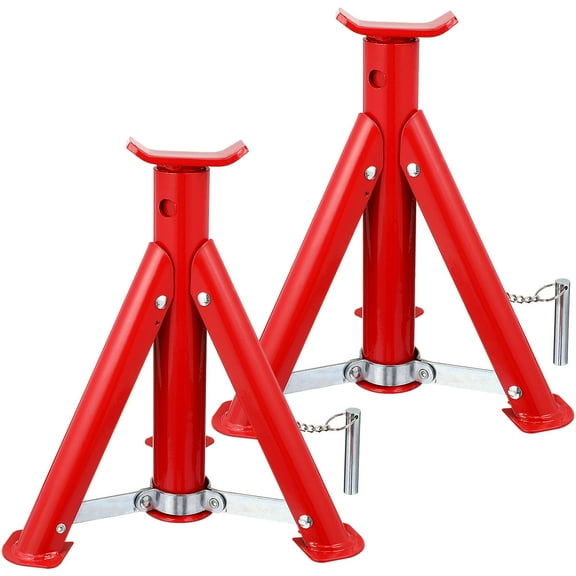 WHAMVOX 2pcs Iron Jack Stands Height Adjustable Repair Tools Car Lifting Tools With 3 Ton Capacity