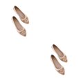 thumbnail image 1 of Qarigey 1 par de mocasines de diamantes de imitación para el tiempo libre para mujeres, zapatos de fiesta para niñas, zapatos de estilo Oro Tamaño 43 2piezas, 1 of 1